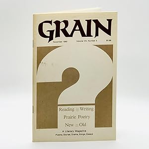 Seller image for Grain [Magazine of Literary & Visual Arts] ; Vol. VIII, No. 3 for sale by Black's Fine Books & Manuscripts