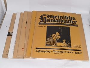 Seller image for Rheinische Heimatbltter. Konvolut von 7 Heften. 1928: 5. Jg Heft 9; Heft 12; 1931: 8. Jg Heft 2; Heft 3; Heft 6; Heft 7; 1932: 9. Jg Heft 3; for sale by Der-Philo-soph
