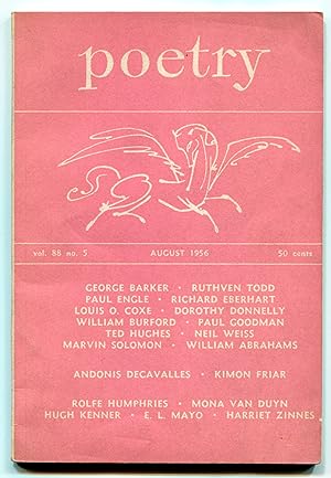 Image du vendeur pour Poetry - Volume 88, Number 5, August 1956 mis en vente par Between the Covers-Rare Books, Inc. ABAA