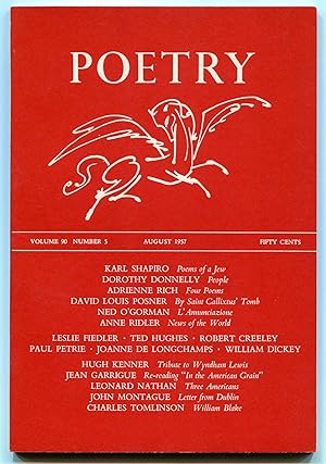 Immagine del venditore per Poetry - Volume 90, Number 5, August 1957 venduto da Between the Covers-Rare Books, Inc. ABAA