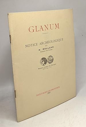 Image du vendeur pour Glanum - notice archologique mis en vente par crealivres