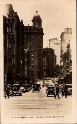 Bild des Verkufers fr Ansichtskarte / Postkarte Sydney Australien, Hunter Street zum Verkauf von akpool GmbH