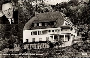 Bild des Verkufers fr Ansichtskarte / Postkarte Rhndorf Bad Honnef am Rhein, Bundeskanzler Konrad Adenauer, Wohnhaus zum Verkauf von akpool GmbH