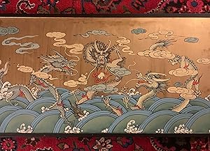 Chinese Dragon Painting Hand Painted on Wood 4' x 2'