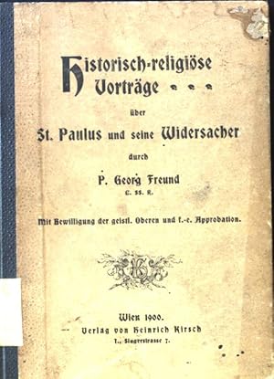 Seller image for Historisch-religise Vortrge ber St. Paulus und seine Widersacher. for sale by books4less (Versandantiquariat Petra Gros GmbH & Co. KG)