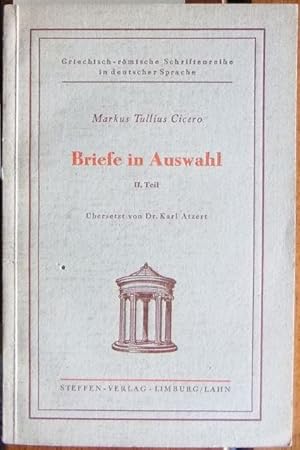 Imagen del vendedor de Briefe in Auswahl II. Teil. bersetz von Karl Atzert. a la venta por Antiquariat Blschke