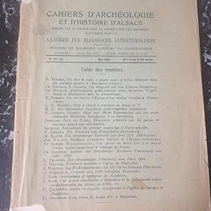 Cahiers d'Archéologie et Histoire d'ALSACE