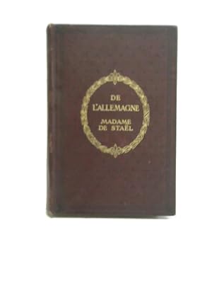 Seller image for De L'Allemagne By Madame De Stael for sale by World of Rare Books