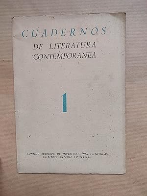 Seller image for CUADERNOS DE LITERATURA CONTEMPORANEA 1 (Concha Espina) for sale by LIBRERIA ANTICUARIA LUCES DE BOHEMIA