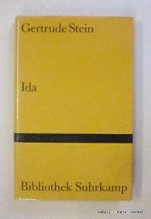 Immagine del venditore per Ida. Ein Roman. Aus dem Amerikanischen von Marie-Anne Stiebel. 4. Tsd. Frankfurt, Suhrkamp, 1986. Kl.-8vo. 143 S., 4 Bl. Or.-Pp. mit Schutzumschlag. (Bibliothek Suhrkamp, 695). (ISBN 3518061954). venduto da Jrgen Patzer