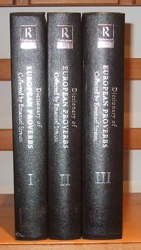 Immagine del venditore per Dictionary of European Proverbs [ Complete in 3 Volumes ] venduto da George Jeffery Books