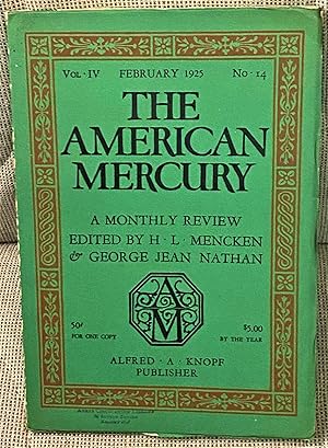 Image du vendeur pour The American Mercury, February 1925, Volume IV, Number 14 mis en vente par My Book Heaven