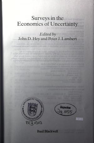 Bild des Verkufers fr Surveys in the economics of uncertainty. zum Verkauf von Antiquariat Bookfarm