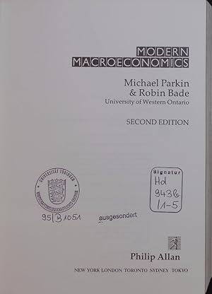 Seller image for Modern macroeconomics. for sale by Antiquariat Bookfarm