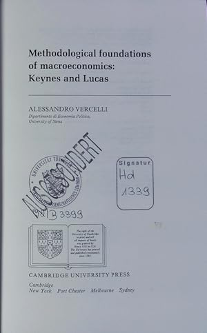 Immagine del venditore per Methodological foundations of macroeconomics. Keynes and Lucas. venduto da Antiquariat Bookfarm