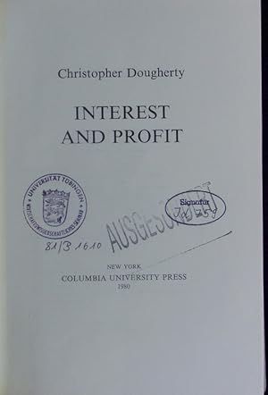 Image du vendeur pour Interest and profit. mis en vente par Antiquariat Bookfarm
