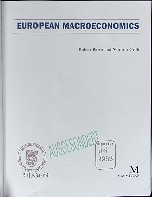 Immagine del venditore per European macroeconomics. venduto da Antiquariat Bookfarm
