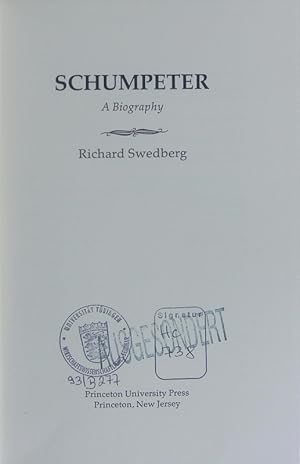 Imagen del vendedor de Schumpeter. A biography. a la venta por Antiquariat Bookfarm