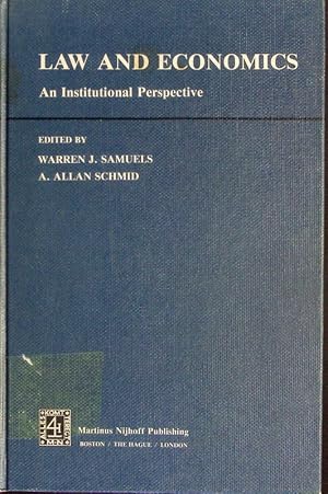 Seller image for Law and economics. An institutional perspective. for sale by Antiquariat Bookfarm