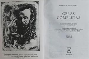 Imagen del vendedor de Obras completas. Tomo II: (1866 - 1876): Crimen y Castigo. El Jugador. El Idiota. El Eterno Marido. Demonios. El Adolescente. Traduccin directa del ruso, introduccin, prlogo, notas y censo de personajes por Rafael Cansinos Assens. a la venta por Librera y Editorial Renacimiento, S.A.