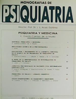 Image du vendeur pour Monografas de Psiquiatra. Psiquiatra y Medicina. Ao X. N 3. Mayo-junio 1998. Colaboran: E. Garca Gamba de la Muela, J. Soria, A. Lobo, R. Campos, M. Lozano, A. Soto. mis en vente par Librera y Editorial Renacimiento, S.A.