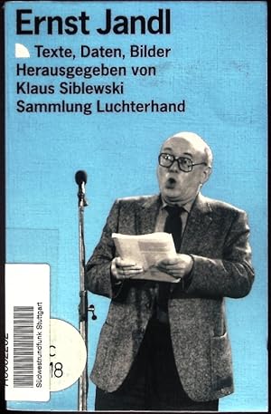 Bild des Verkufers fr Ernst Jandl: Texte, Daten, Bilder. zum Verkauf von Antiquariat Bookfarm