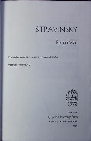 Bild des Verkufers fr Stravinsky. Transl. from the Italian by Frederick Fuller. zum Verkauf von Antiquariat Bookfarm