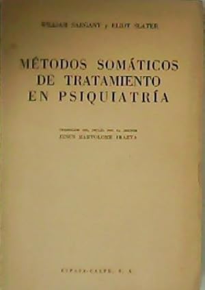 Seller image for Mtodos somticos de tratamiento en psiquiatra. for sale by Librera y Editorial Renacimiento, S.A.