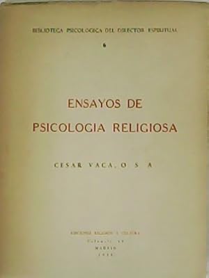 Imagen del vendedor de Ensayos de psicologa religiosa. a la venta por Librera y Editorial Renacimiento, S.A.