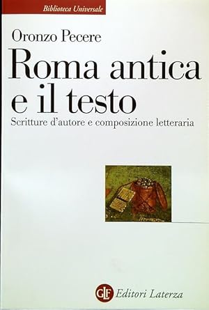 Bild des Verkufers fr Roma antica e il testo zum Verkauf von Librodifaccia