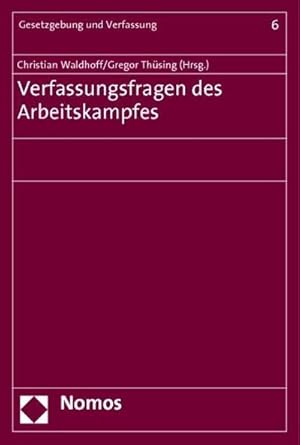 Immagine del venditore per Verfassungsfragen des Arbeitskampfes venduto da BuchWeltWeit Ludwig Meier e.K.