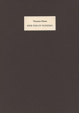 Bild des Verkäufers für Der Tod in Venedig. Novelle. Mit 21 Pinselzeichnungen von Helmut Werres. zum Verkauf von Antiquariat Lenzen