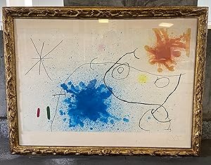 Seller image for JOAN MIRO:"Petite fille devant la mer" 1967 - Etching and acquatint in colors, signed and numbered 75 copies - 72 X 100 CM AQUATINT for sale by °ART...on paper - 20th Century Art Books