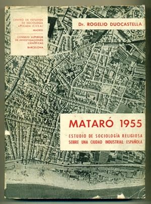 Imagen del vendedor de MATARO 1955. Estudio de sociologia religiosa sobre una ciudad industrial espaola a la venta por Ducable Libros