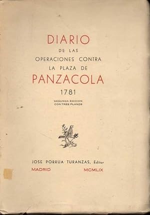 Imagen del vendedor de DIARIO DE LAS OPERACIONES CONTRA LA PLAZA DE PANZACOLA 1781. a la venta por Books Never Die
