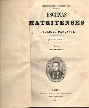 Seller image for ESCENAS MATRITENSES. for sale by Books Never Die