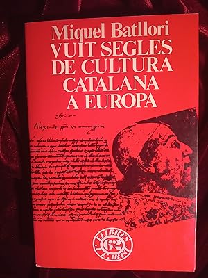 Imagen del vendedor de Vuit segles de cultura catalana a Europa. Prleg Jordi Rubi i Balguer a la venta por Llibreria Fnix