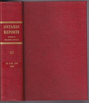 Imagen del vendedor de Ontario Reports (Second Series) Vol. 63 a la venta por Riverwash Books (IOBA)