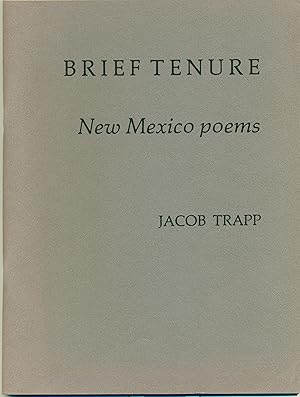 Imagen del vendedor de Brief Tenure New mexico Poems a la venta por Don's Book Store