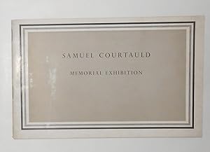 Bild des Verkufers fr Samuel Courtauld - Memorial Exhibition (Tate Gallery, London 1948) zum Verkauf von David Bunnett Books