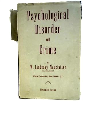 Image du vendeur pour Psychological Disorder and Crime mis en vente par World of Rare Books