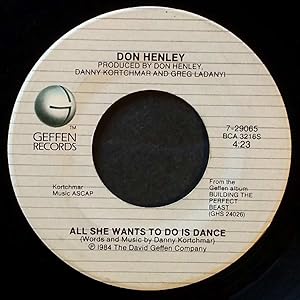 Imagen del vendedor de All She Wants To Do Is Dance / Building the Perfect Beast [7" 45 rpm Single] a la venta por Kayleighbug Books, IOBA