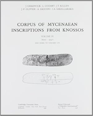 Imagen del vendedor de Corpus of Mycenaean Inscriptions from Knossos. volume IV:8000-9947 and index to volumes I-IV. a la venta por FIRENZELIBRI SRL
