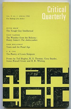 Seller image for The Critical Quarterly - Volume 8, Number 1, Spring 1966 for sale by Between the Covers-Rare Books, Inc. ABAA