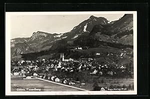 Ansichtskarte Götzis, Panorama mit Gebirgswand