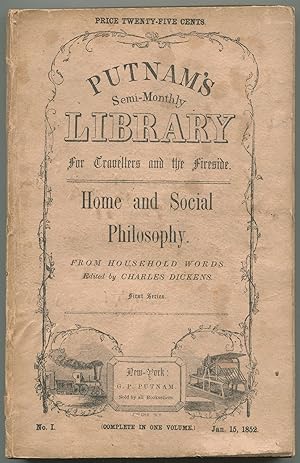 Bild des Verkufers fr Home and Social Philosophy; or, Chapters on Every-day Topics. From "Household Words," edited by Charles Dickens. First Series zum Verkauf von Between the Covers-Rare Books, Inc. ABAA