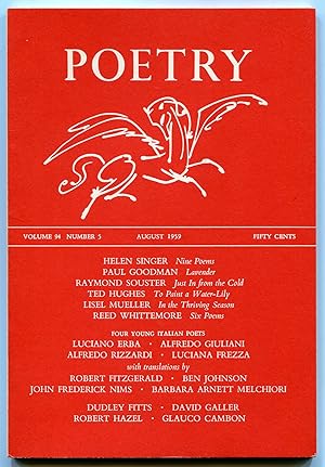 Bild des Verkufers fr Poetry - Volume 94, Number 5, August 1959 zum Verkauf von Between the Covers-Rare Books, Inc. ABAA