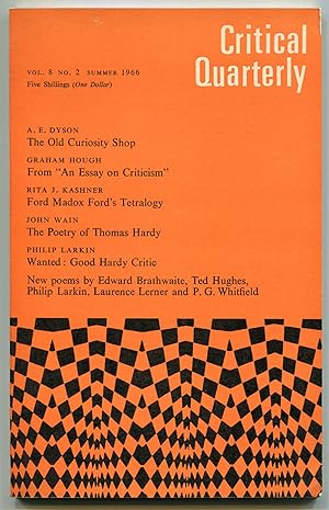 Seller image for The Critical Quarterly - Volume 8, Number 2, Summer 1966 for sale by Between the Covers-Rare Books, Inc. ABAA