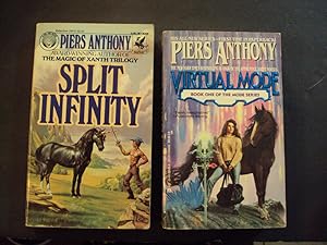 Imagen del vendedor de 2 Piers Anthony PBs Split Infinity; Virtual Mode a la venta por Joseph M Zunno