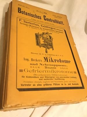 Imagen del vendedor de Botanisches Centralblatt, kompletter Band 107: Heft-Nr. 1-26 (1. Halbjahr 1908 (XXIX. Jg.)). a la venta por Versandantiquariat Waffel-Schrder